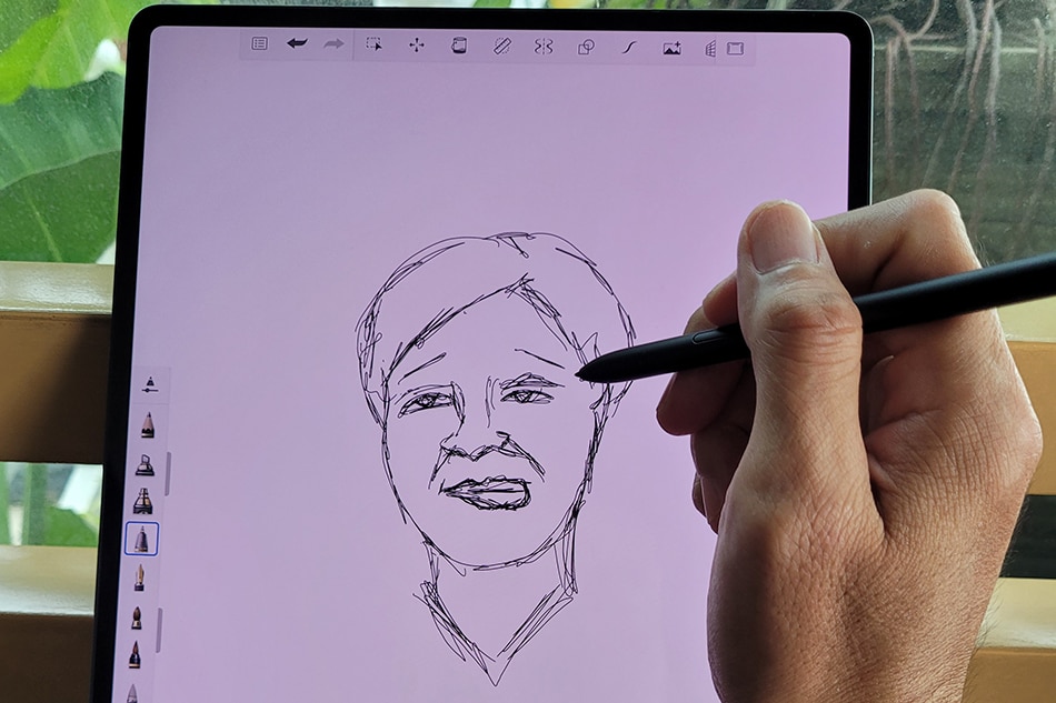  Together with the S Pen, the Samsung Galaxy Tab S8 Ultra is an excellent device for making digital drawings. Art Fuentes, ABS-CBN News