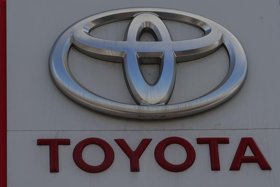 A view of the logo of Toyota at a car show room in Moscow Russia, 16 March 2022. Maxim Shipenkov, EPA-EFE