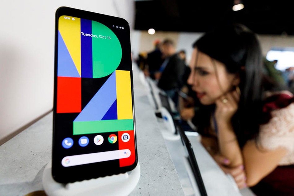 A display of Google’s Pixel 4 phone during a Google product launch event called ‘Made by Google ’19’ in New York, New York, USA, 15 October 2019. Justin Lane, EPA-EFE/File
