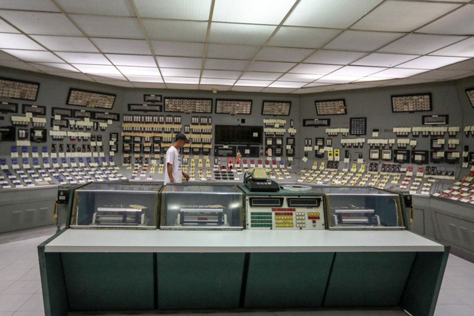 A maintenance technician walks along the central control room of the Bataan Nuclear Power Plant in Morong, Bataan on Sept. 16, 2016. Jonathan Cellona, ABS-CBN News