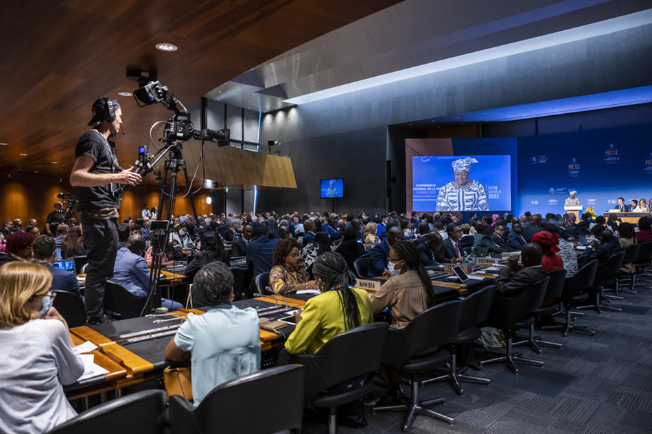 A general view of the room during the speech of Nigeria