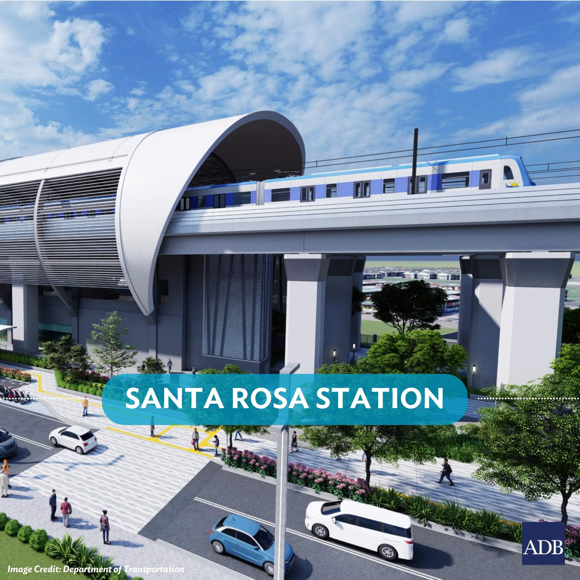  Artist's rendering of one of the stations of the ADB-funded South Commuter Railway. Handout