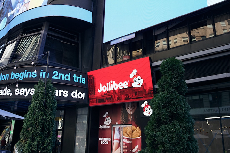 Jollibee's soon to open branch in Times Square. Handout 