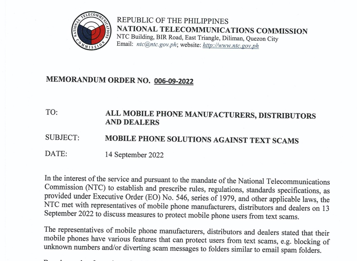 ntc-orders-phone-makers-sellers-to-educate-users-about-text-blocking