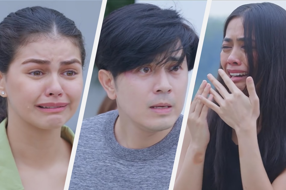 Camille (Janine Gutierrez) and Andrei (Paulo Avelino) try to calm a spiraling Patricia (Iana Bernardez) in the January 20 episode of ‘Marry Me, Marry You.’ ABS-CBN