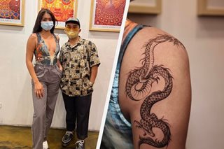 Girl with a dragon tattoo: Nadine shows biggest ink yet