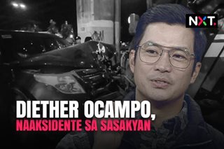 Diether Ocampo, naaksidente sa sasakyan 