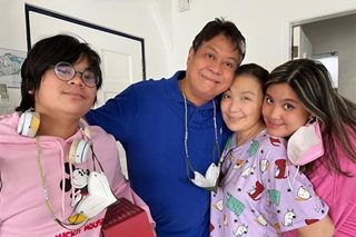 Kiko Pangilinan, kids visit Sharon at 'Probinsyano' set