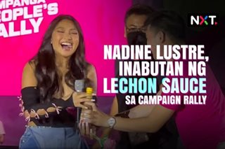 Nadine Lustre, inabutan ng lechon sauce sa kampanya