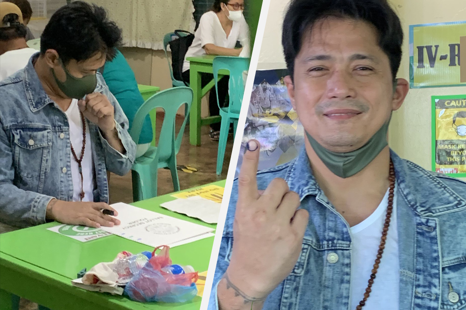 Senate bet Robin Padilla votes in late father’s province Camarines Norte. Photos courtesy of Betchay Vidanes