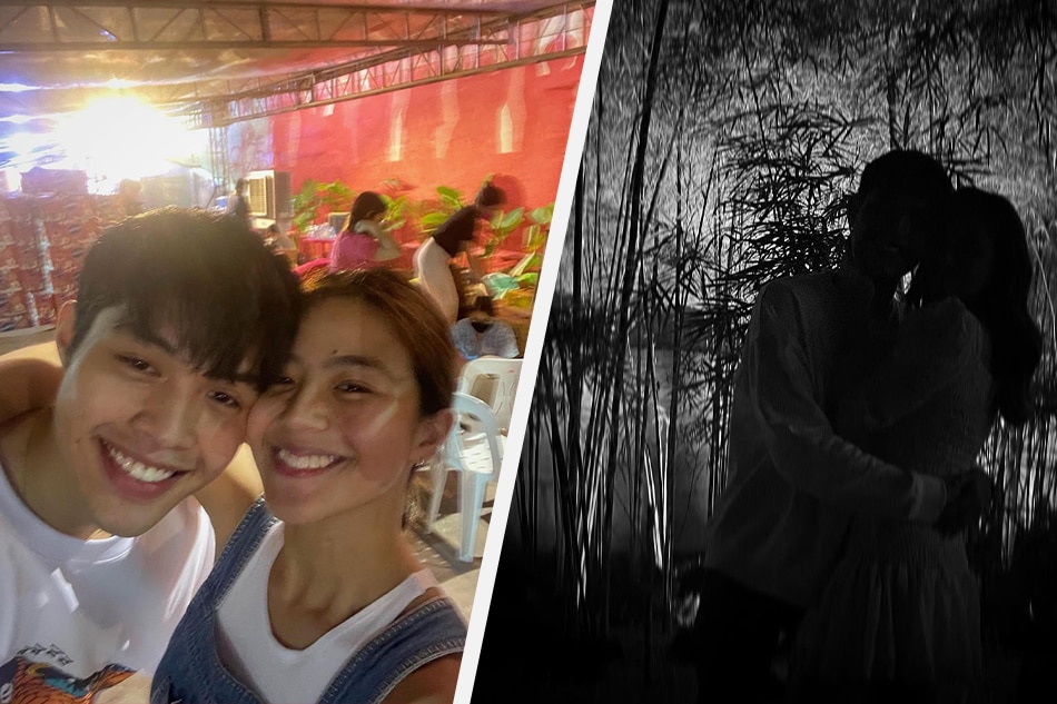 Elijah Canlas and Miles Ocampo pose together in photos they recently shared, in an apparent hint of a romance. Instagram: @elijahcanlas, @milesocampo