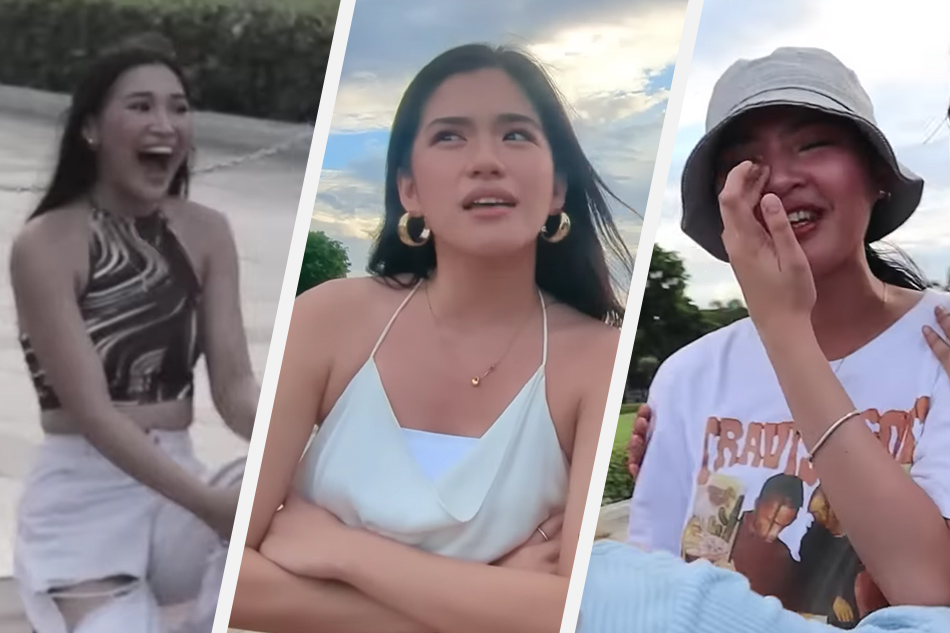 BINI’s Jhoanna, Aiah, and Colet react to the surprise from their fans in the first episode of ‘The BINI Road Trip Adventures.’ YouTube: BINI Official