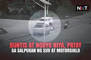 Buntis at nobyo, patay sa salpukan ng SUV at motorsiklo