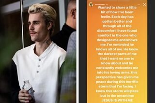 Justin Bieber updates fans on health condition