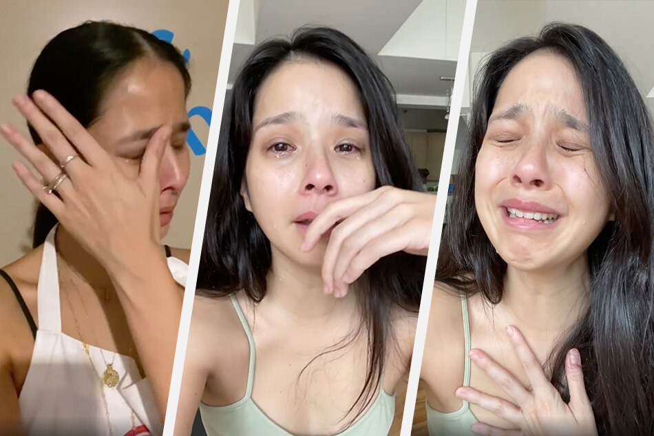 Maxene Magalona breaks down in tears in videos she posted on Instagram on June 29. Instagram: @maxenemagalona