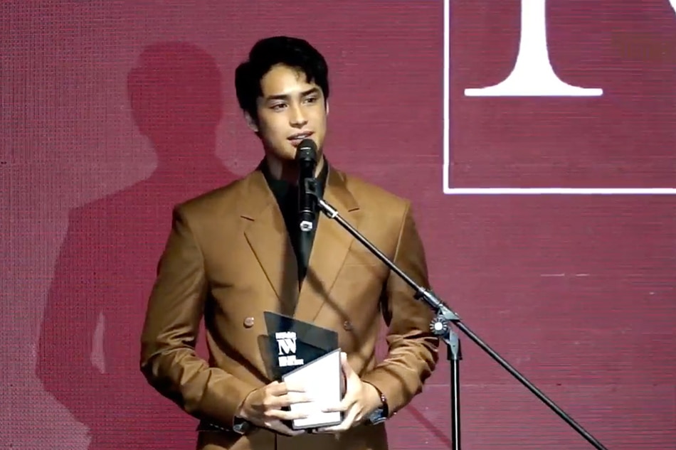 Donny Pangilinan gives his speech as one of the ‘Men Who Matter’ awardees of People Asia. Screenshot