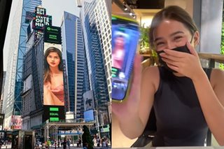 WATCH: Maris reacts to her NY Times Square billboard