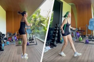 Ellen Adarna works out after breast implants removal