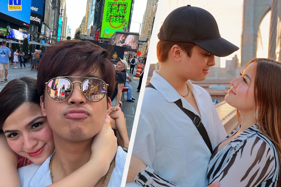 Alexa Ilacad and KD Estrada share photos of their first day in New York. Instagram: @alexailacad, @kdestrada_