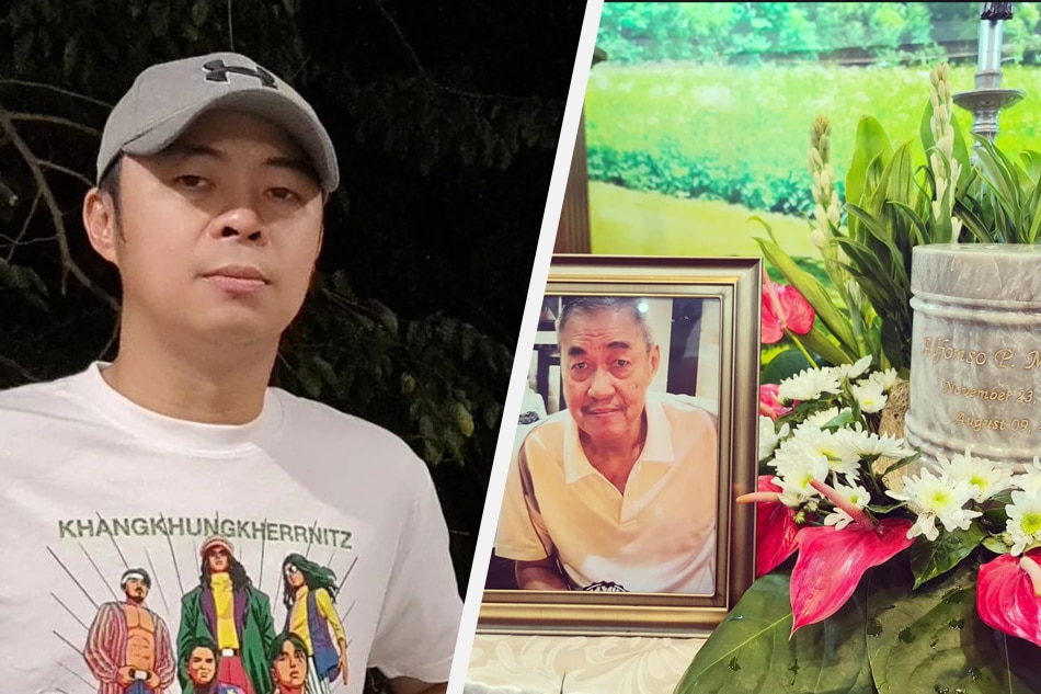 Chito Miranda (left) took to social media to pay tribute to his late father (right). Photos from the musician's Instagram page
