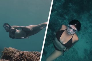 Heaven Peralejo goes freediving for the first time