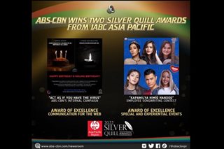 ABS-CBN bags 2 Silver Quill Awards from IABC Asia Pacific