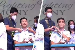 Pinusuan? Vico shares heart sign in nursing pinning event