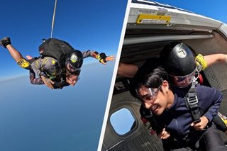 A year later, DonBelle fulfill deal to skydive together