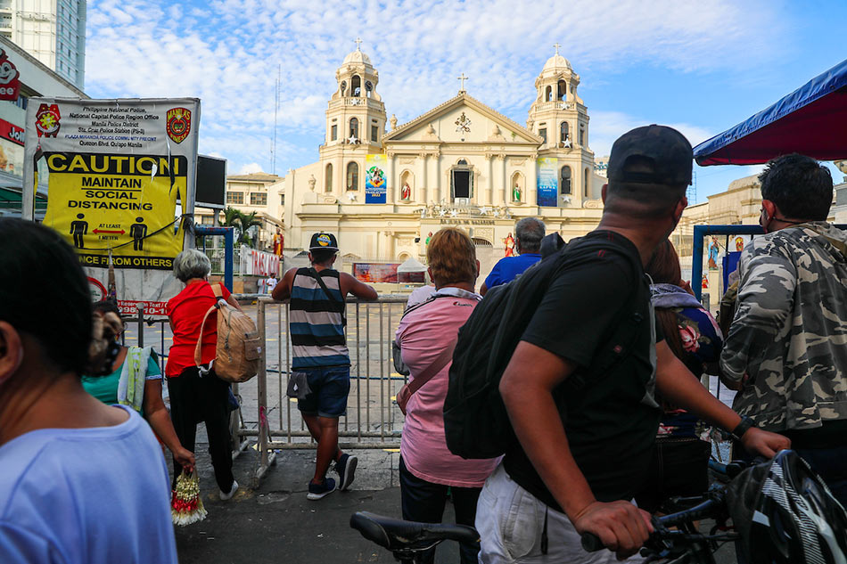 Devotees offer prayers outside the Quiapo Church  ABS-CBN News