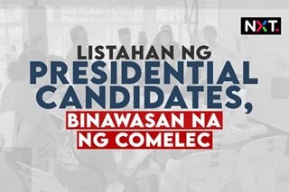 Presidential candidates, binawasan ng Comelec 