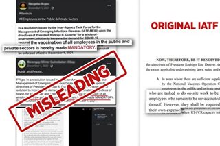 FACT-CHECK: Matatanggal nga ba sa trabaho ang mga empleyadong hindi magpapabakuna kontra COVID-19? 