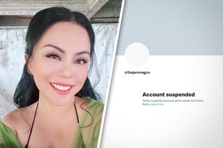 Twitter permanently suspends Jam Magno’s account