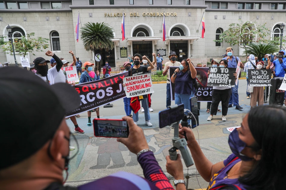 Bayan-ST group urges release of Marcos disqualification decision