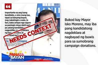 FACT CHECK: Sino ang mga kandidatong nagdeklara ng buwis para sa sumobrang donations?