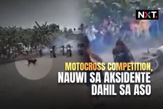 Motocross competition, nauwi sa aksidente dahil sa aso 