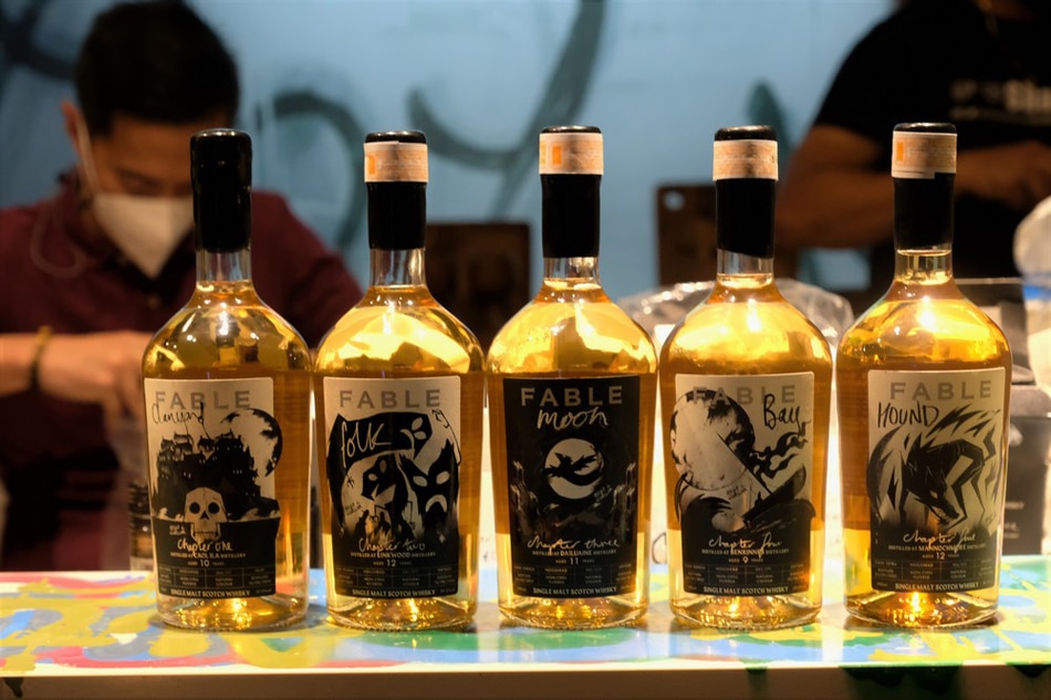 Bottles of Fable Whisky. Jeeves de Veyra