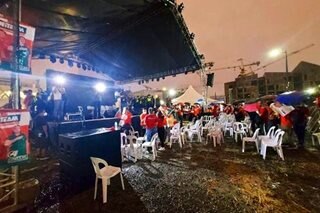 Downpour forces Marcos-Duterte camp to cancel Parañaque rally 