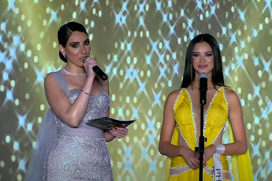 Kathleen Paton during the Q&A round. Screengrab from Miss Eco International's livestream