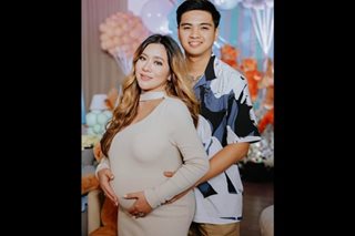 Angeline Quinto poses with boyfriend at baby shower