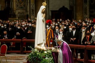 Pope Francis consecrates Russia, Ukraine to Mary 