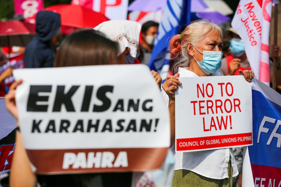 Multi-sectoral groups hold a protest  ABS-CBN News/file