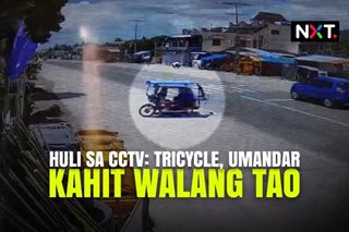 Huli sa CCTV: Tricycle, umandar kahit walang tao 