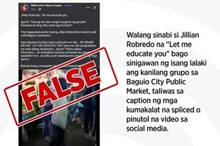 Jillian Robredo, walang sinabing 'let me educate you'