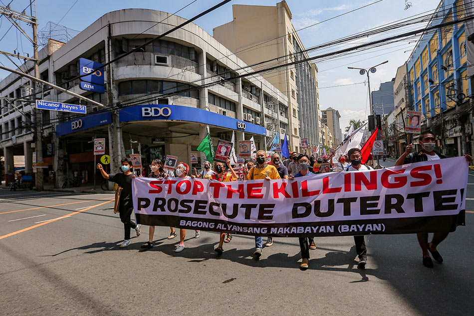Protesters led by BAYAN marched ABS-CBN News/file