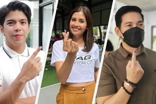 Celebrity candidates proudly show off Halalan 2022 mark 