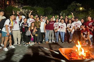 Celebration in UP Diliman after Maroons win UAAP Men's Basketball Finals