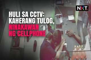 Huli sa CCTV: Kaherang tulog, ninakawan ng cellphone 