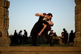 'Vampires' gather in Whitby Abbey