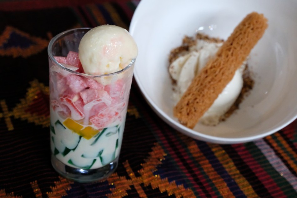 Knickerbocker and Durian Ice Cream with lokot lokot. Jeeves de Veyra