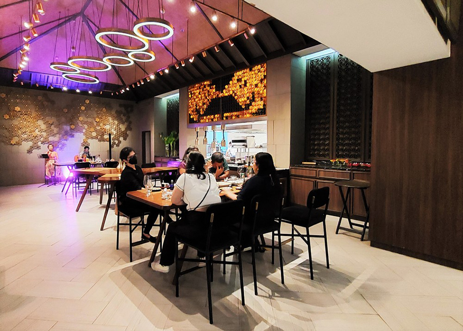 The interiors of Enye by Chele Gonzales at Crimson Resort & Spa Mactan. Jeeves de Veyra